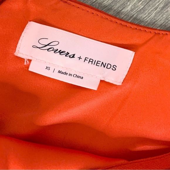 Lovers and Friends Revolve Cleo Midi Dress Bright Red Ruffles Size XS - Picture 11 of 14